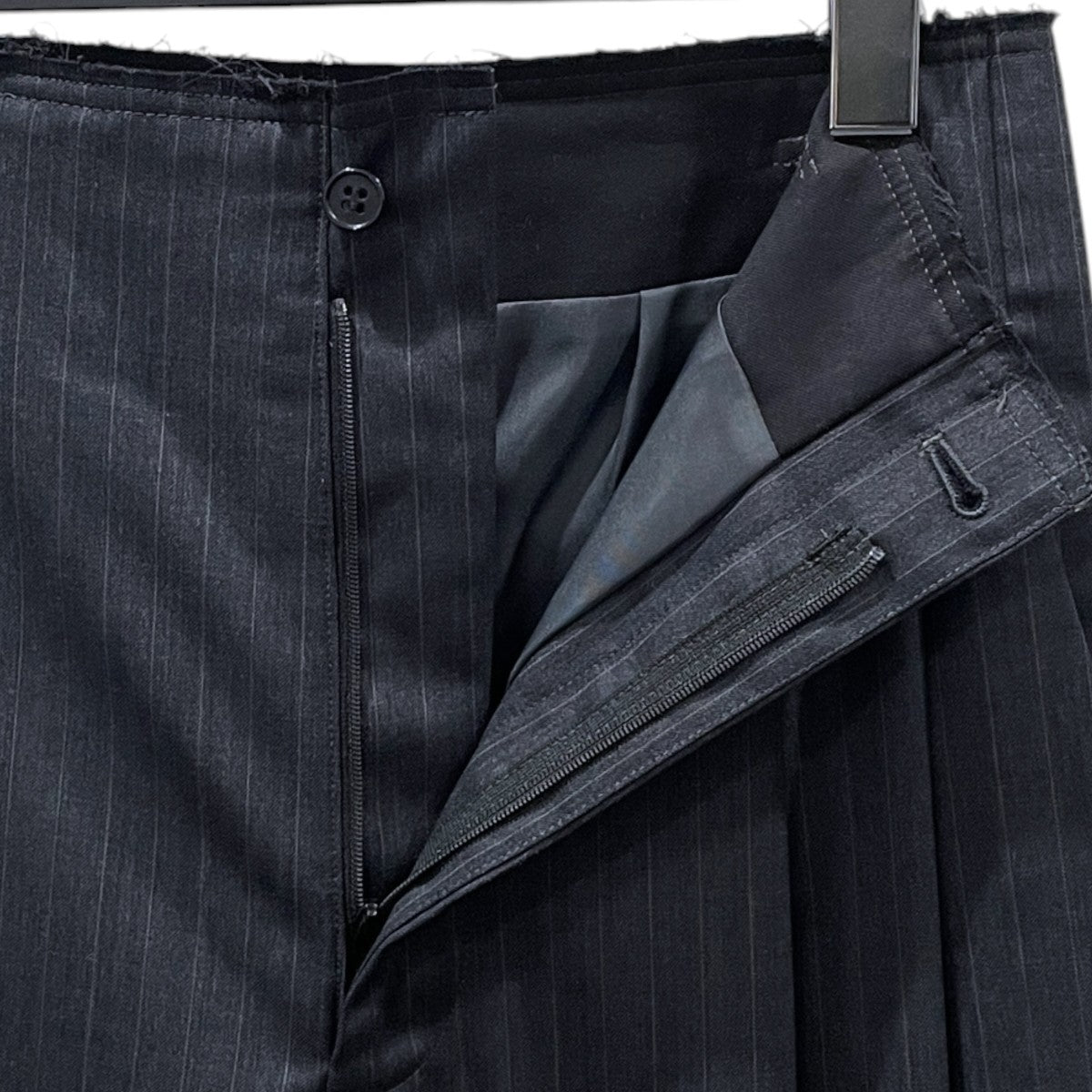 23AW ウエストカットオフストライプ柄タックパンツ HW TW STRP TUCK 1614-299-6201