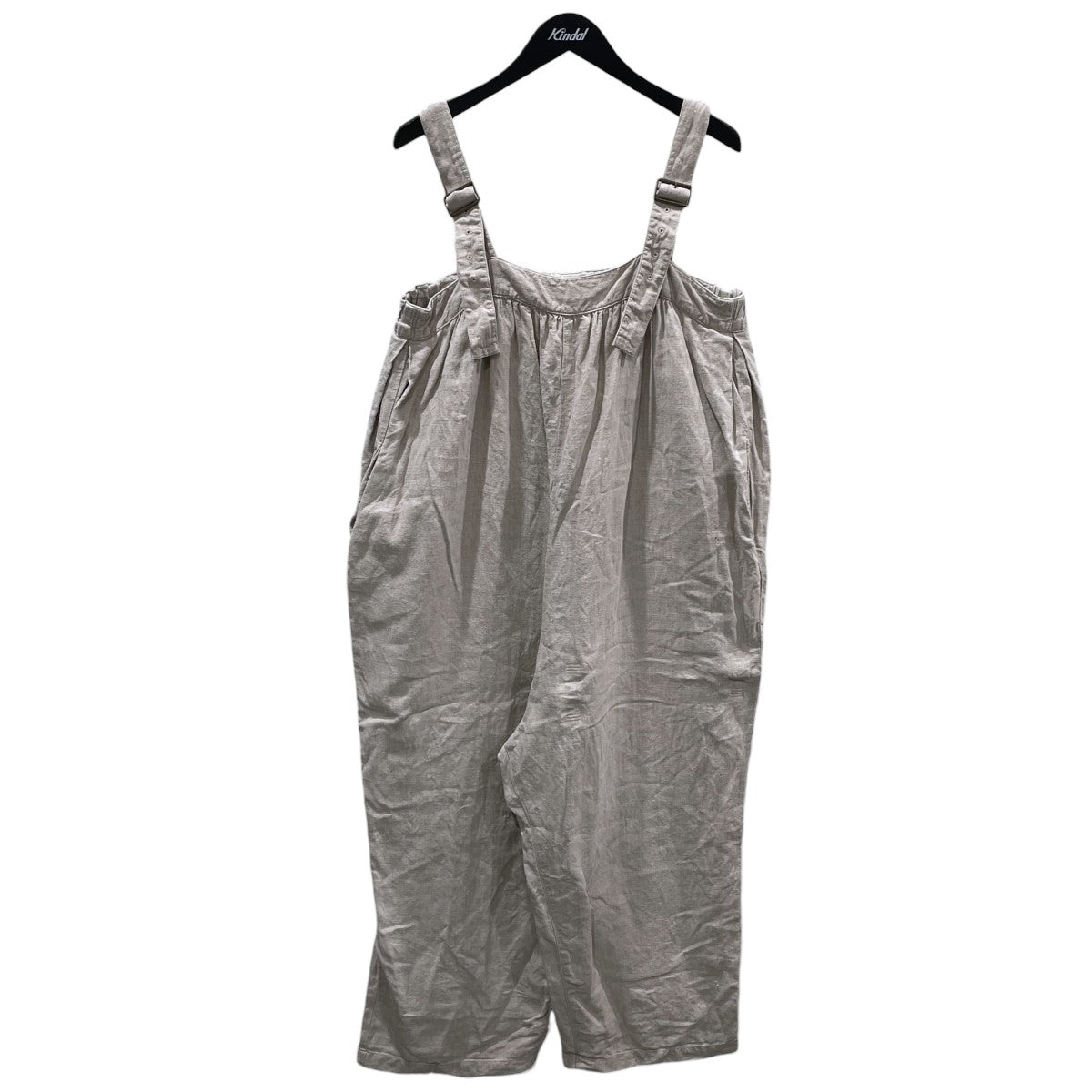 nest Robe 23AW ブラックリネンコクーンサロペット 01234-1435 古着・中古-1枚目のアイテム画像