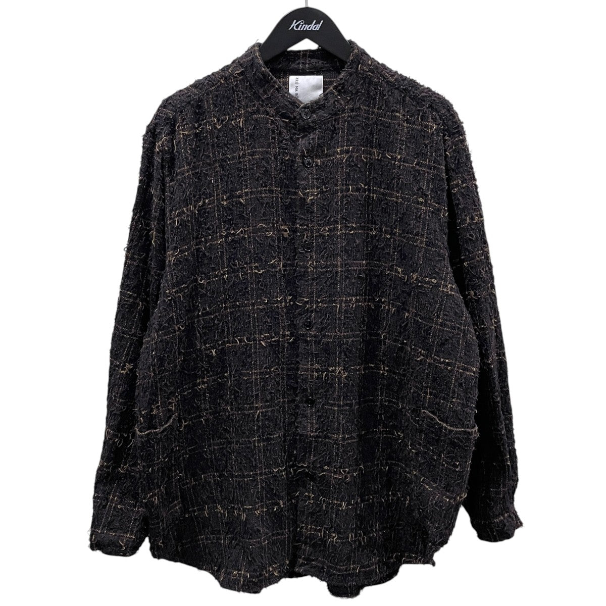 BRU NA BOINNE バンドカラーチェック柄シャツ BARBAS NAFF SHIRT 2 バルバスナフシャツ2号 4560 古着・中古-1枚目のアイテム画像