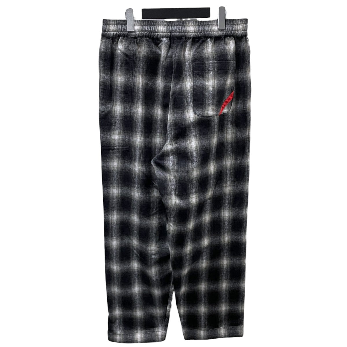 23AW オンブレチェック柄ネル生地イージーパンツ NIGHT PANTS NEL OMBRE BLACK PLAID ナイトパンツ PD-232-FBT-012