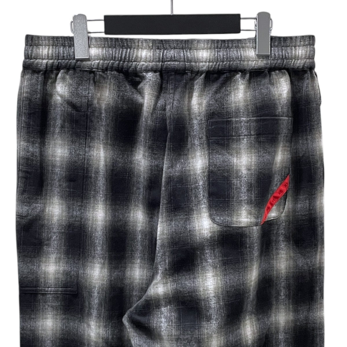 23AW オンブレチェック柄ネル生地イージーパンツ NIGHT PANTS NEL OMBRE BLACK PLAID ナイトパンツ PD-232-FBT-012