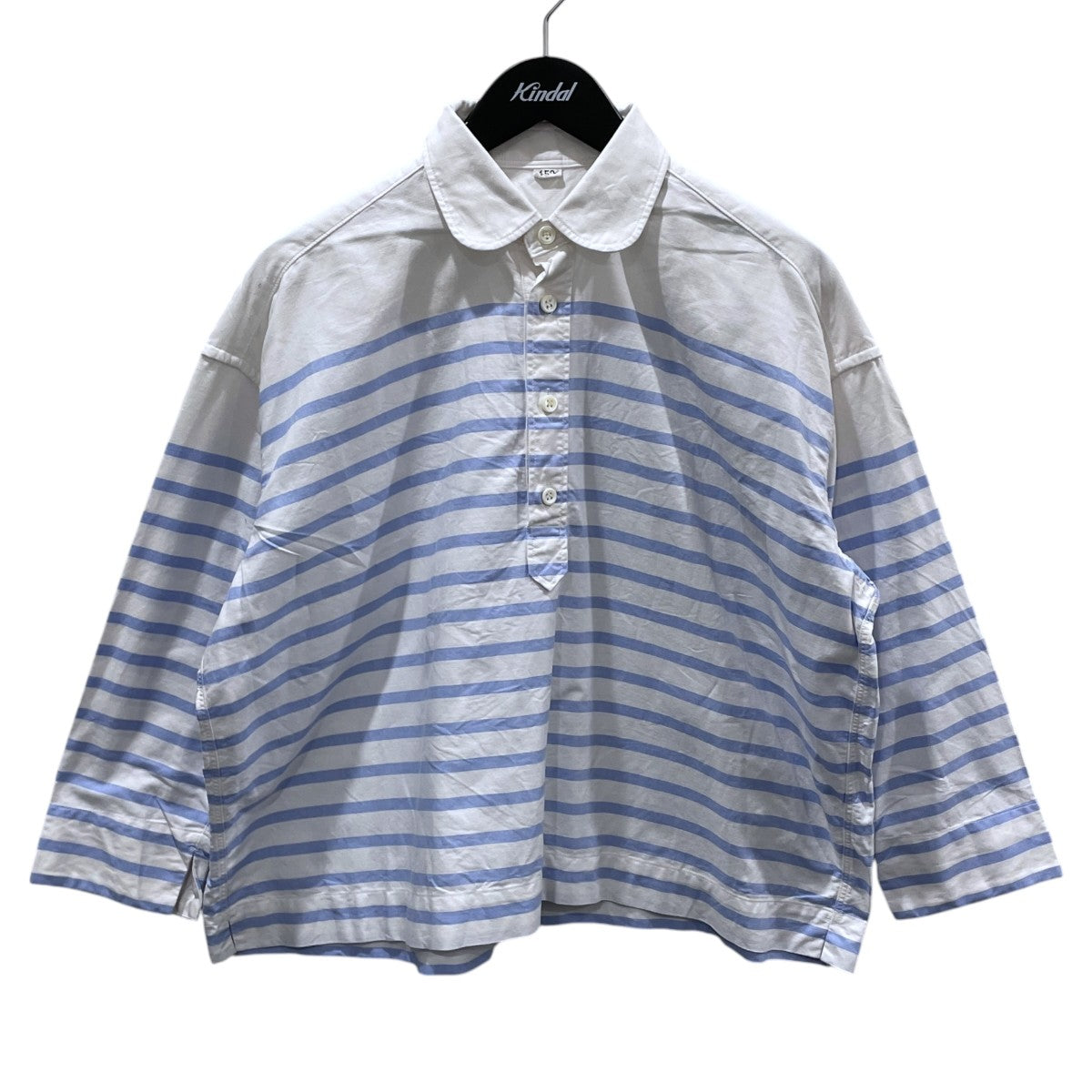 23SS 先染めボーダー柄プルオーバーシャツ Supima Oxford Basque M-shirt スーピマオックスのバスクMシャツ 60230014