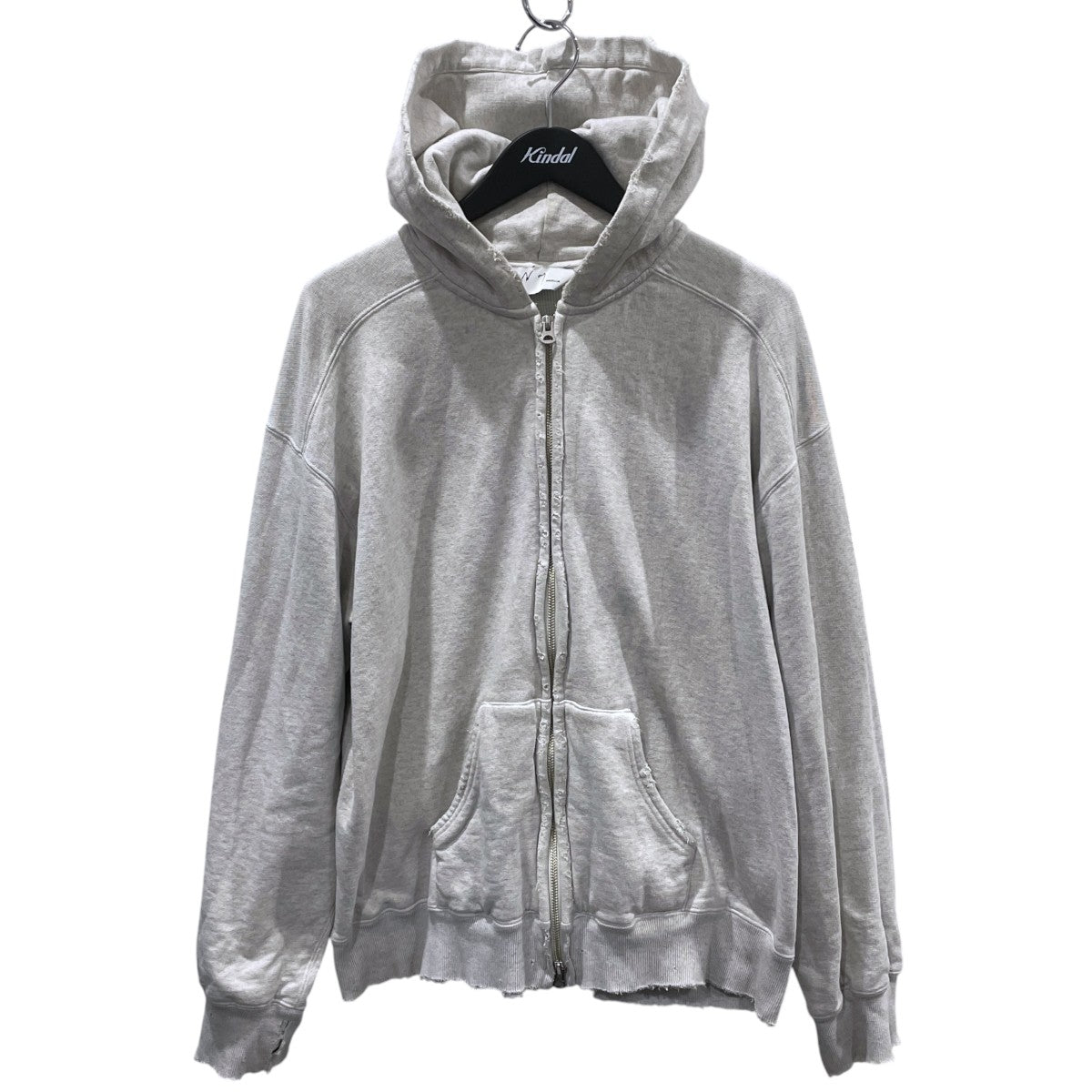 26SS ダメージ加工ジップアップパーカー ZIP HOODIE ジップフーディー ANC-STD-CT01