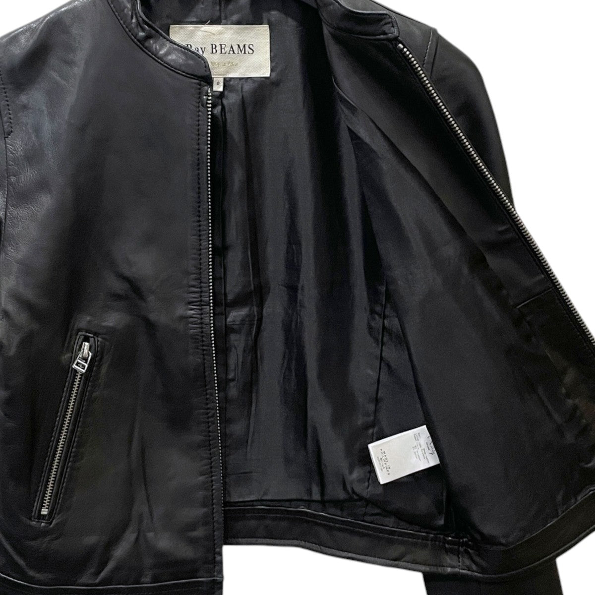 RAY BEAMS 18SS レザーシングルライダースジャケット Leather Single Riders Jacket 63-18-0042-690 古着・中古-4枚目のアイテム画像
