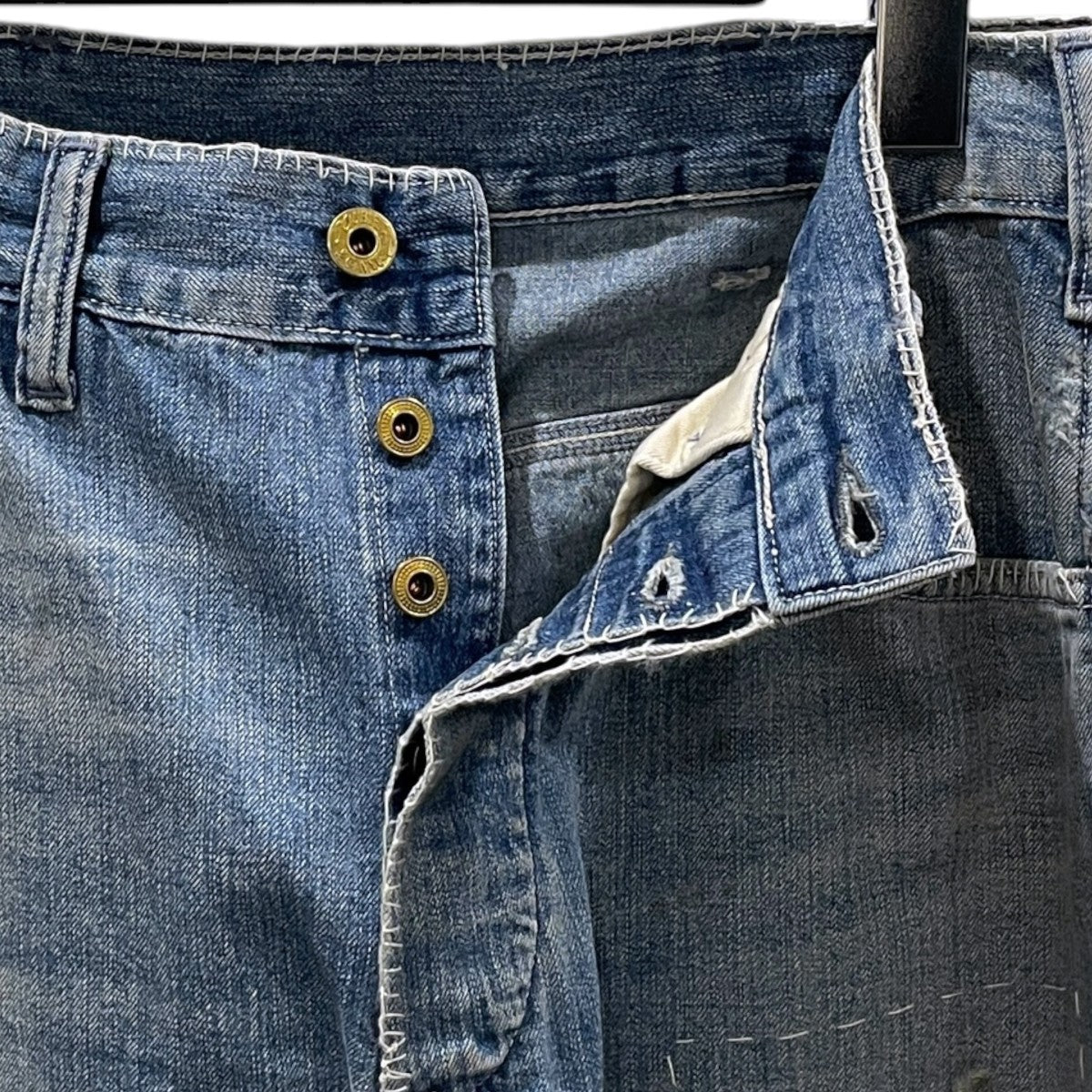 26SS 加工デニムパンツ Patchwork Cotton Jeans パッチワーク コットン ジーンズ 782P05146001