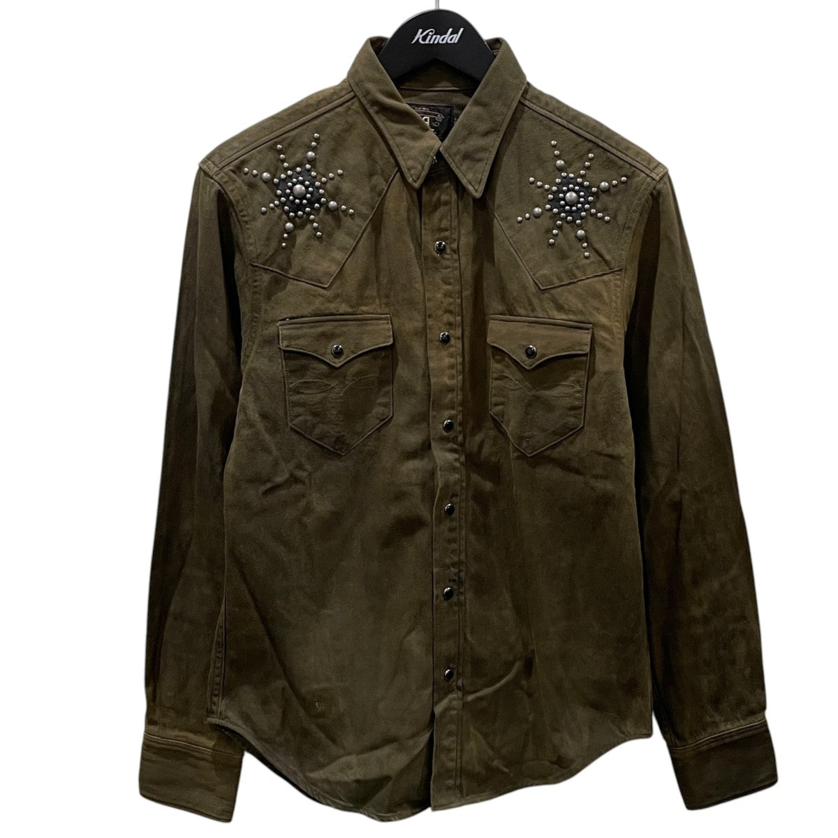 スタッズウエスタンシャツ Slim Fit Studded Denim Western Shirt スリムフィットスタデッドデニムウエスタンシャツ 782P05120001