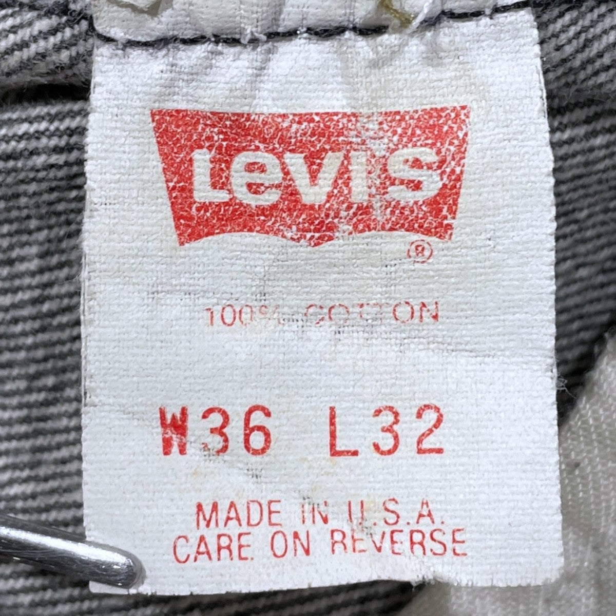 先染めブラックデニムパンツ 501-0658 MADE IN USA ボタン裏653