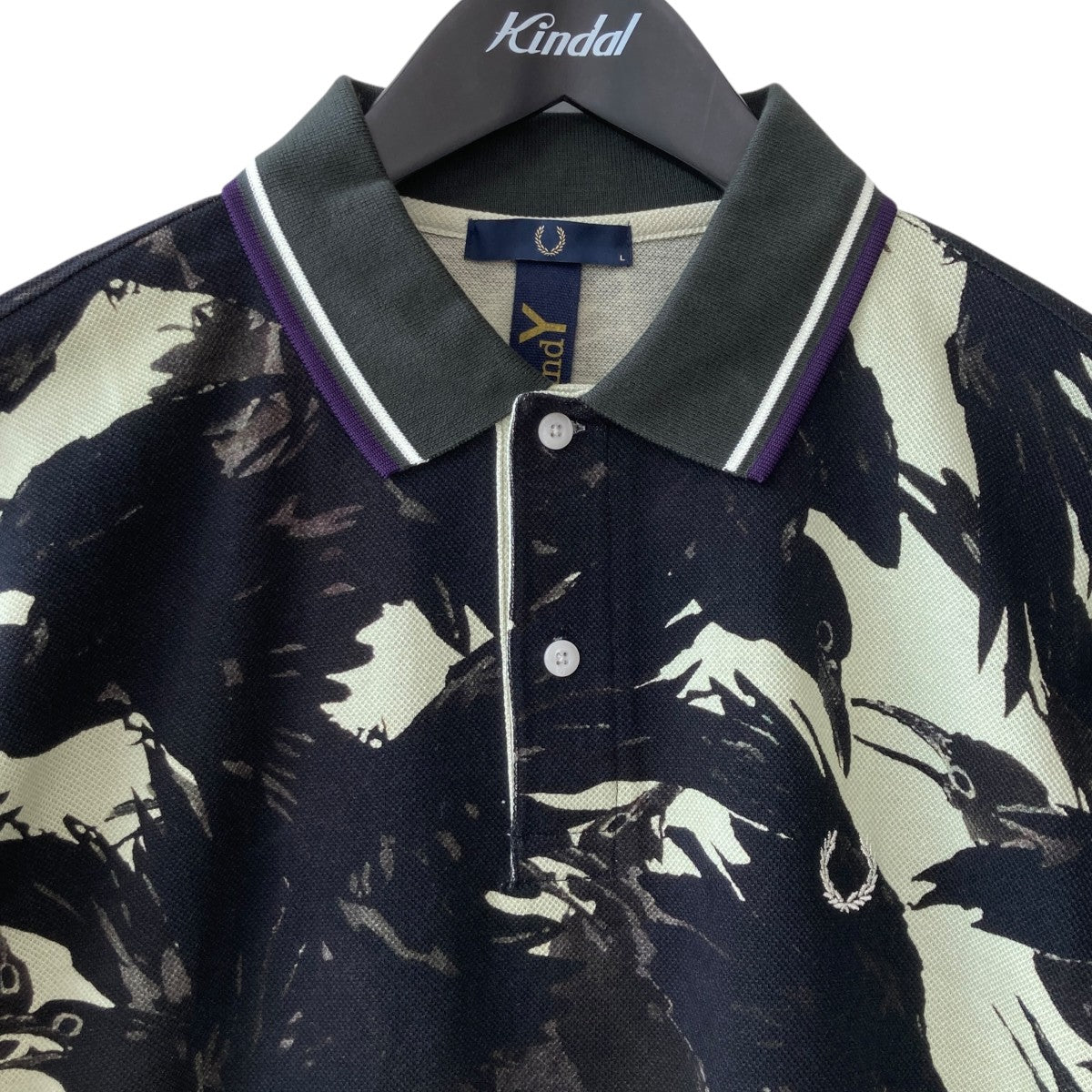 GROUND Y×FRED PERRY 半袖ポロシャツGD-T50-023 古着・中古-3枚目のアイテム画像