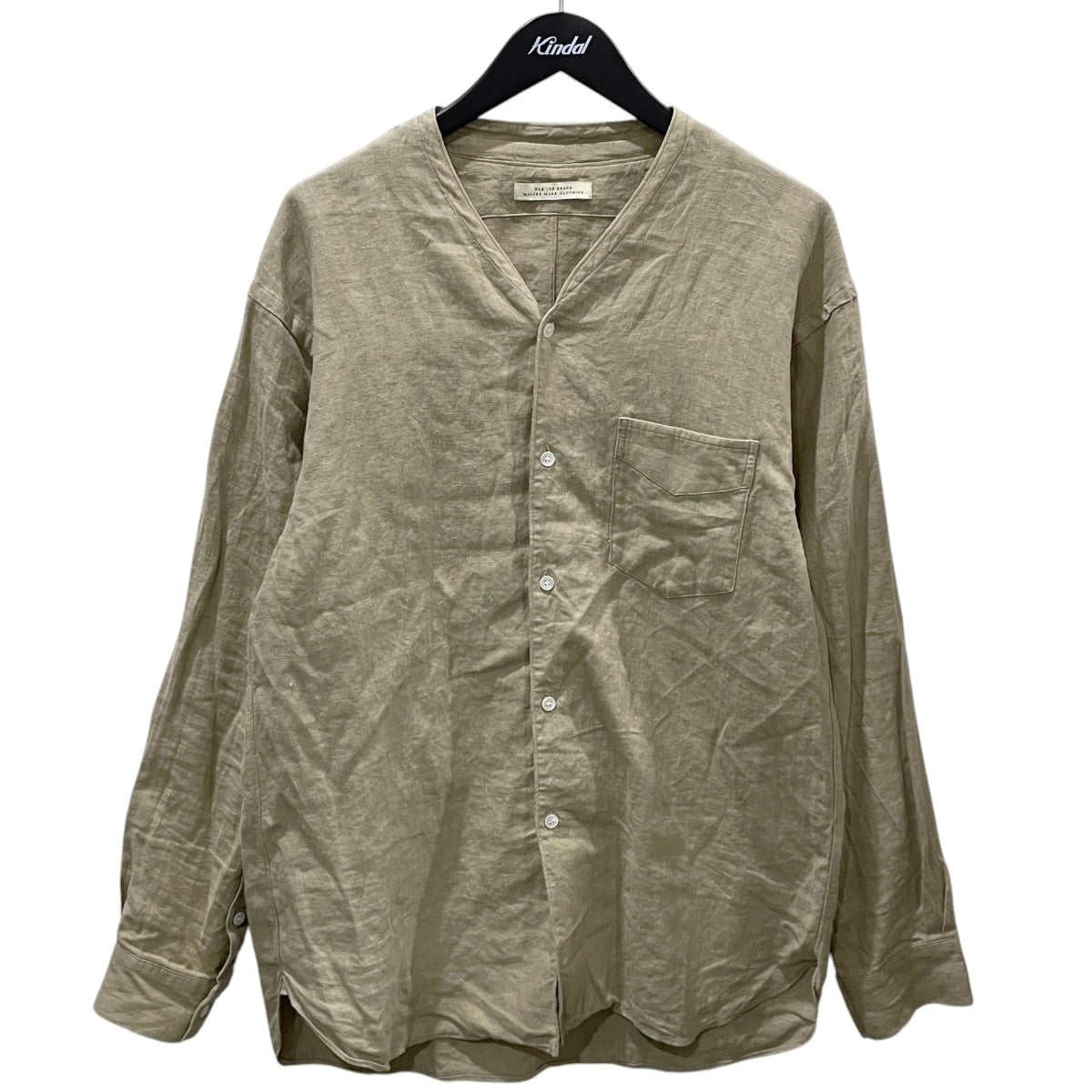 22AW Vネックリネンシャツ ATELIER GILETT SHIRTS アトリエ ジレ シャツ 222OJ-SH03