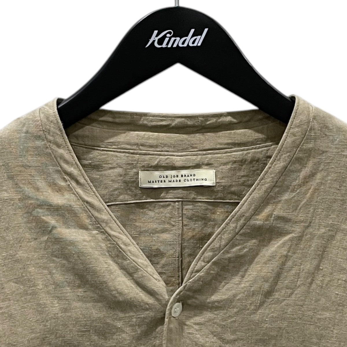 22AW Vネックリネンシャツ ATELIER GILETT SHIRTS アトリエ ジレ シャツ 222OJ-SH03