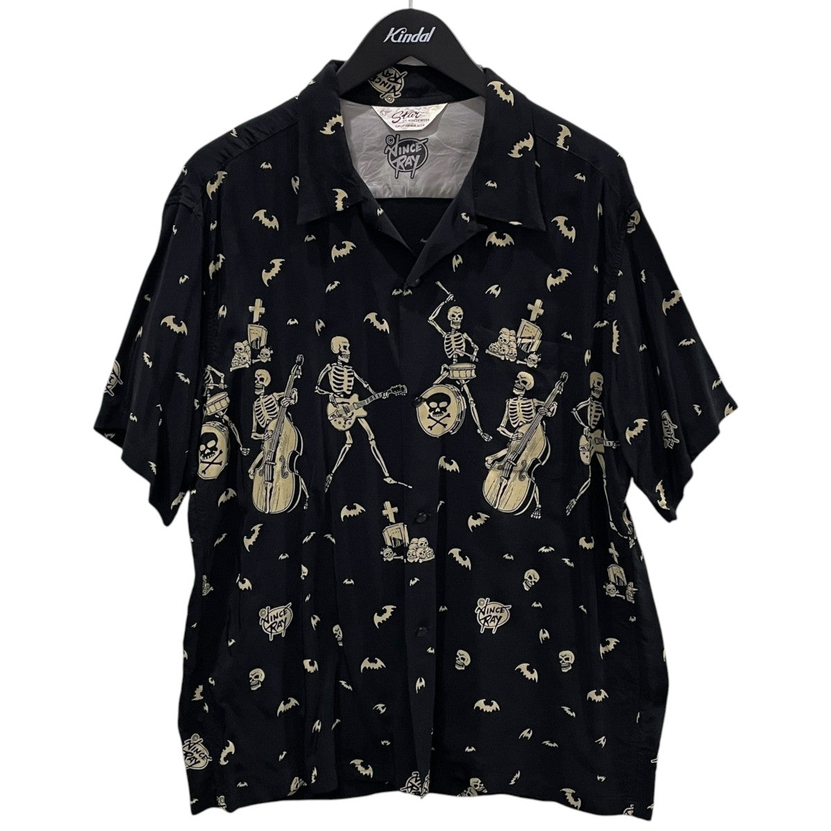 21SS オープンカラー半袖シャツ アロハシャツ HIGH DENSITY RAYON OPEN SHIRT THE SKELETONES ザ・スケルトンズ SH38622