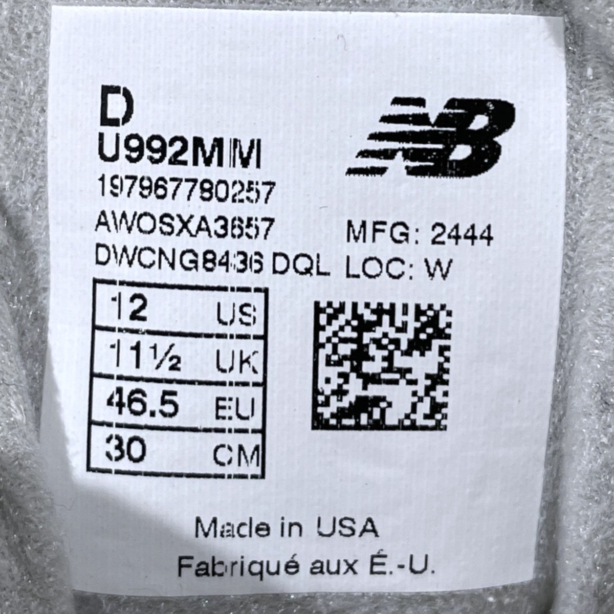 スニーカー U992MM MADE IN USA