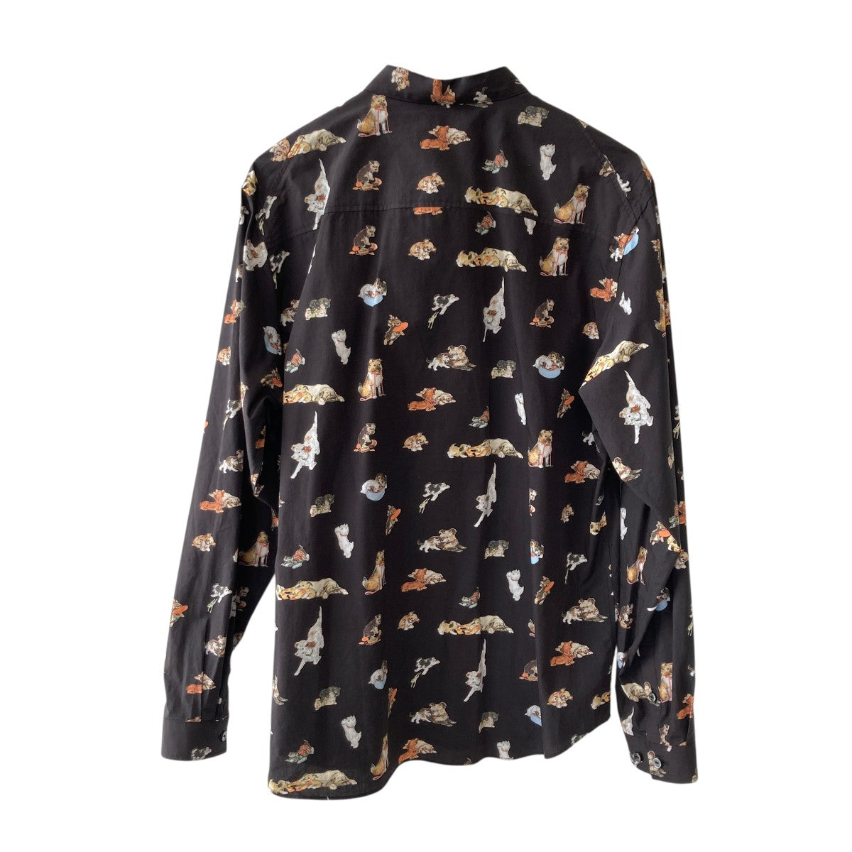 25AWAllover Dog Print Shirt Ivory総柄長袖シャツUC2E4401-1