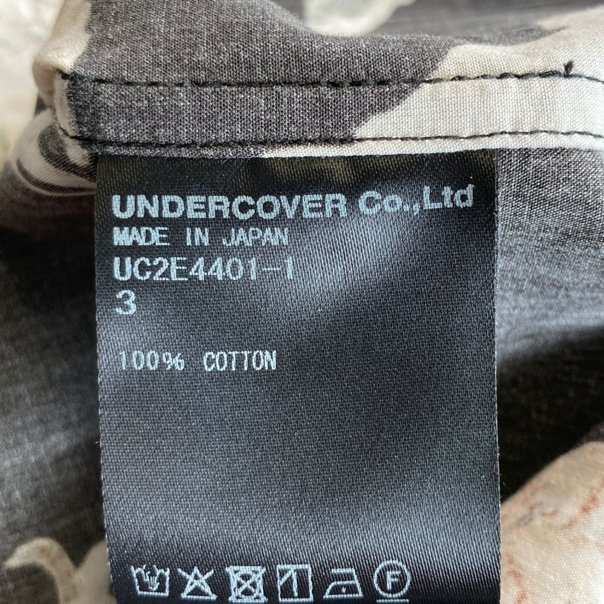25AWAllover Dog Print Shirt Ivory総柄長袖シャツUC2E4401-1