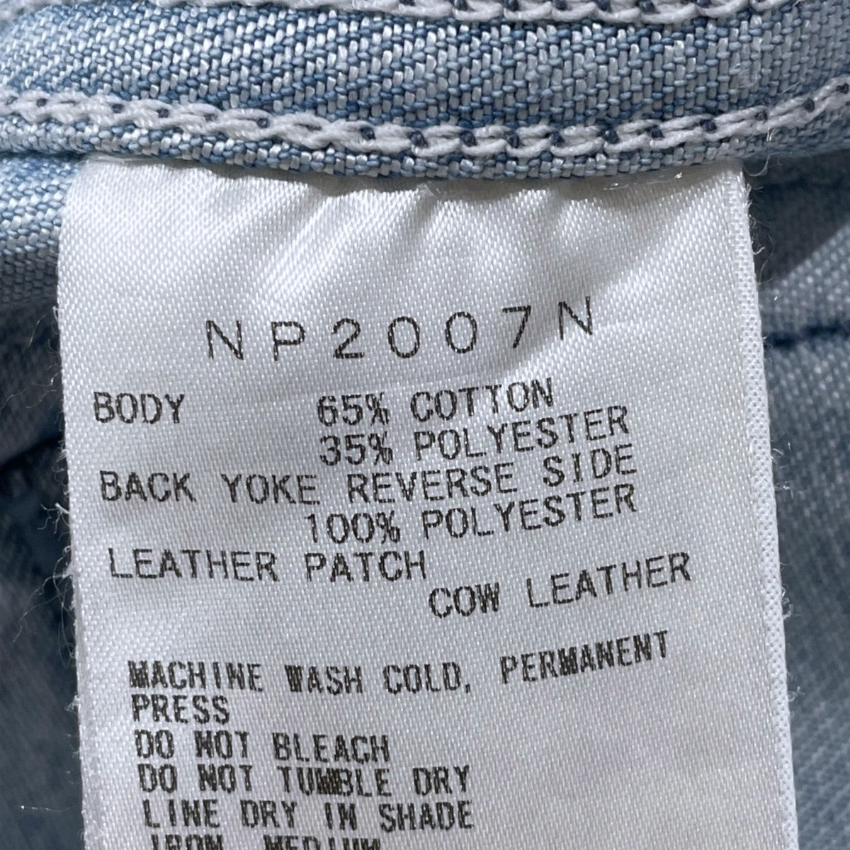 20SS デニムフィールドジャケット Denim Field Jacket ジャケット NP2007N