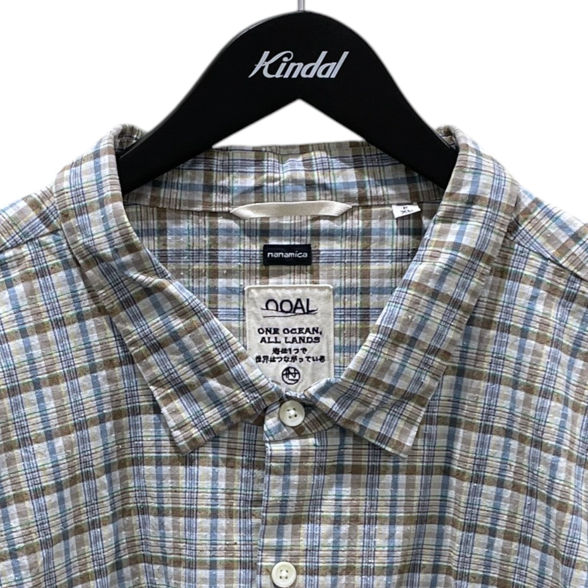 24SS チェック柄シャツ Cotton Silk Euro Check Shirt コットンシルクユーロチェックシャツ SUGS413