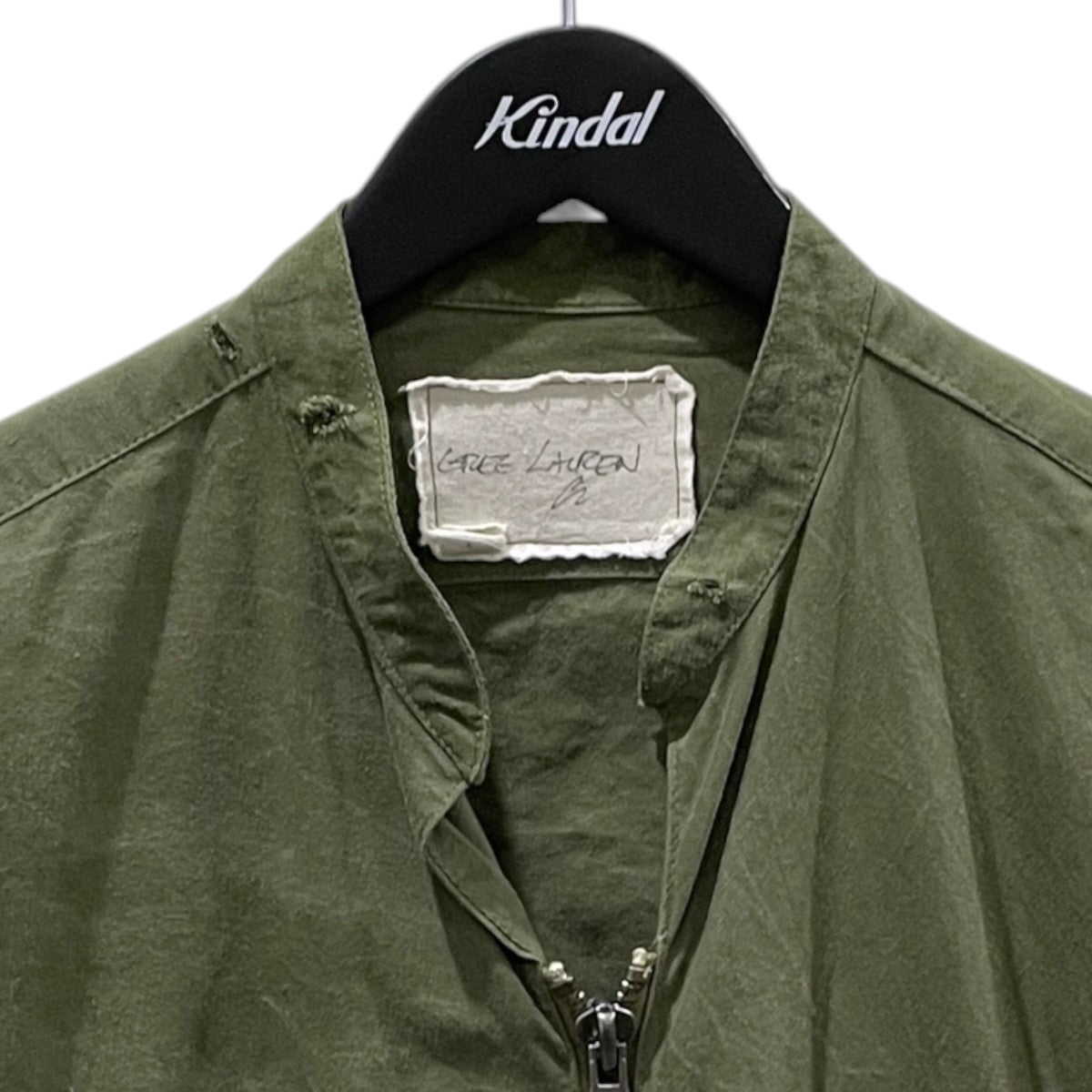 リメイクシャツ THE TENT ZIP FRONT STUDIO SHIRT  ザテントジップフロントスタジオシャツ 52-01-75-01007