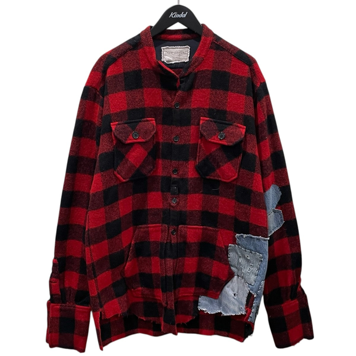 GREG LAUREN 17AW バッファローチェック スタジオ オーバーシャツ BUFFALO CHECK STUDIO OVER SHIRT 52-01-75-01005 古着・中古-1枚目のアイテム画像
