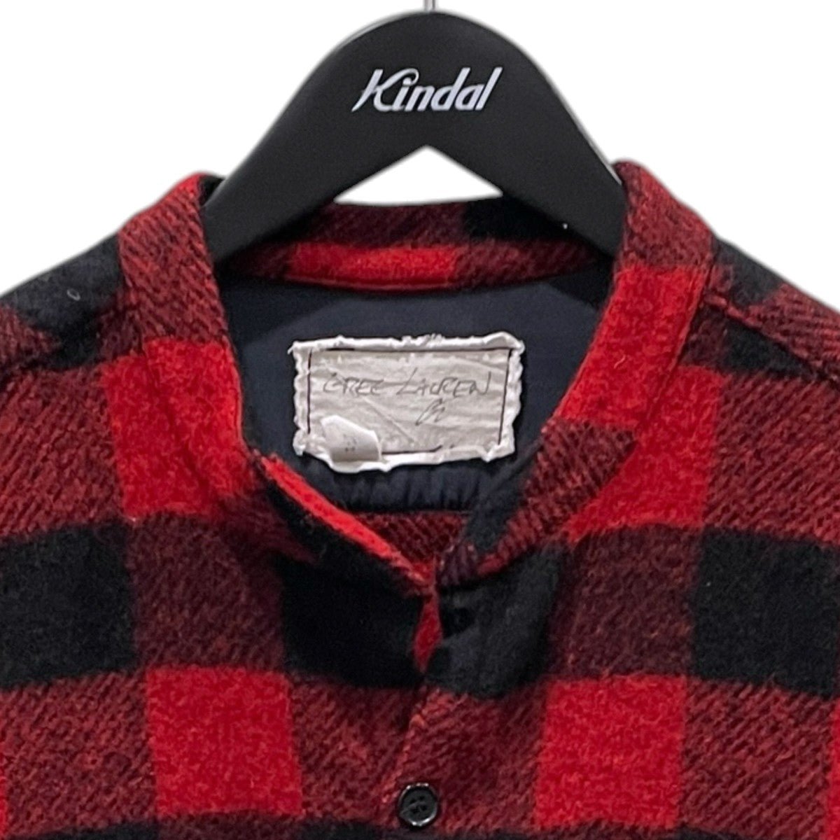 GREG LAUREN 17AW バッファローチェック スタジオ オーバーシャツ BUFFALO CHECK STUDIO OVER SHIRT 52-01-75-01005 古着・中古-3枚目のアイテム画像