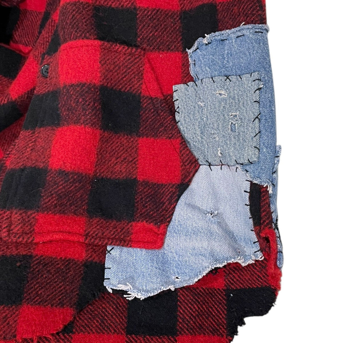 GREG LAUREN 17AW バッファローチェック スタジオ オーバーシャツ BUFFALO CHECK STUDIO OVER SHIRT 52-01-75-01005 古着・中古-5枚目のアイテム画像