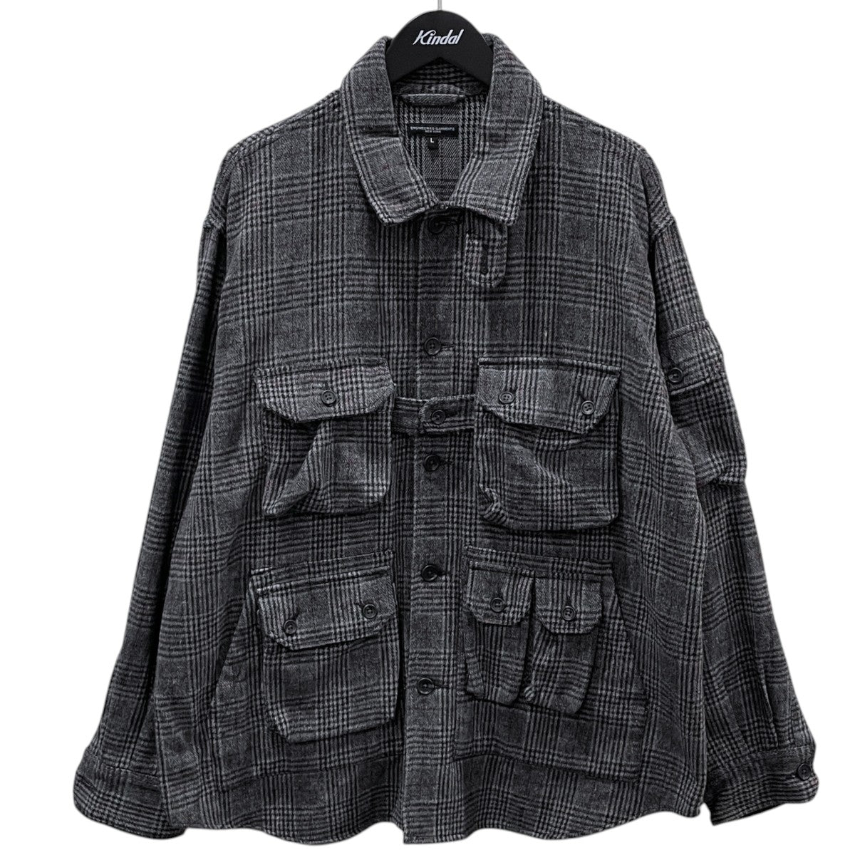 21AW グレンチェック柄ジャケット Explorer Shirt Jacket-Poly Wool Glen Plaid エクスプローラーシャツジャケット ポリウール グレンプレイド JL155
