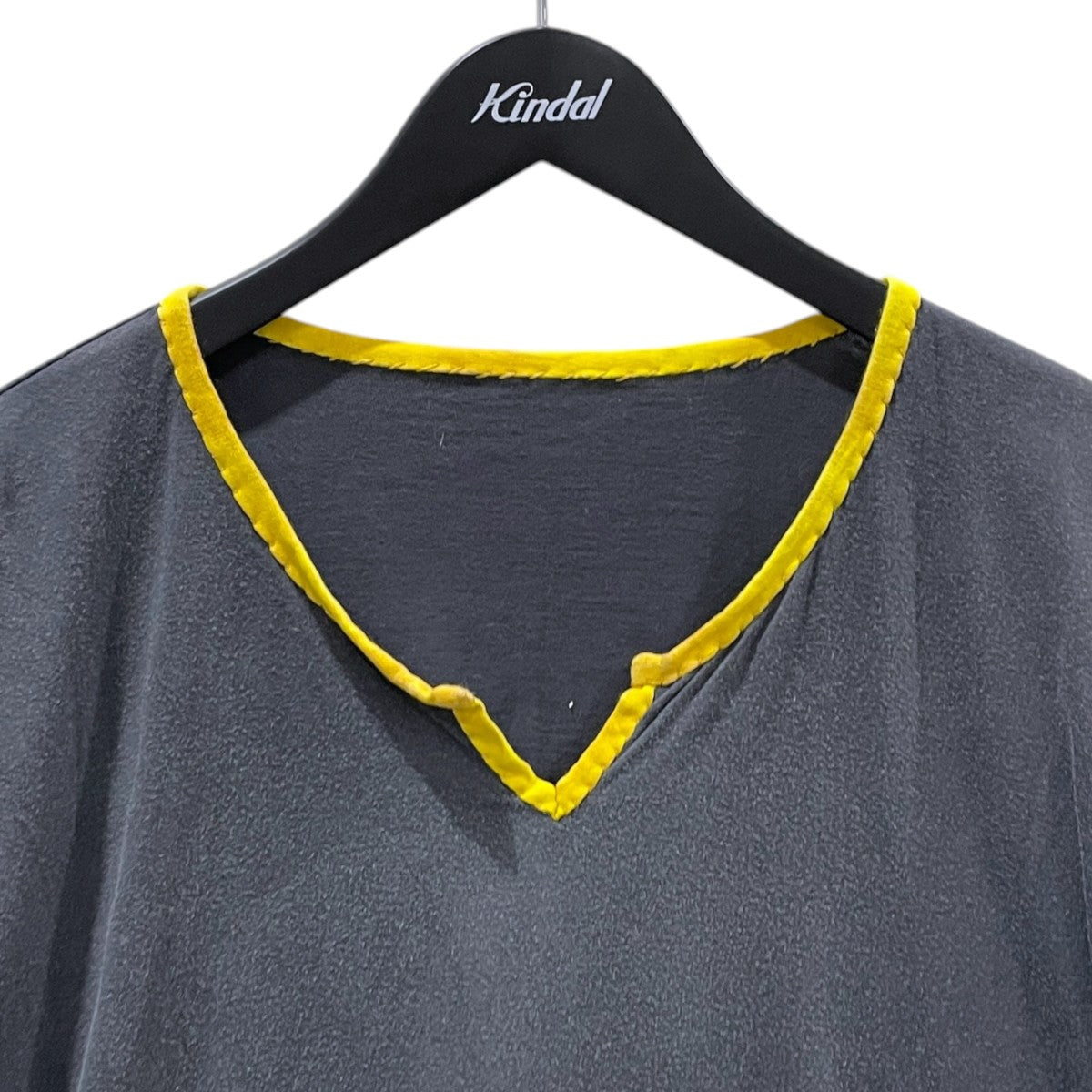 製品染め オーバーサイズ スキッパー パイピング Tシャツ