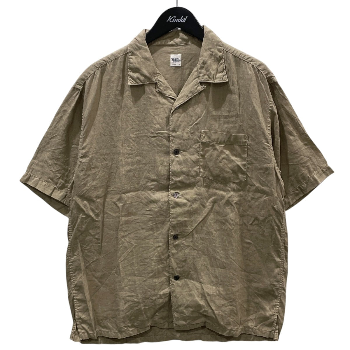リネン オープンカラー半袖シャツ Linen Open Collar Shirt 3720700079