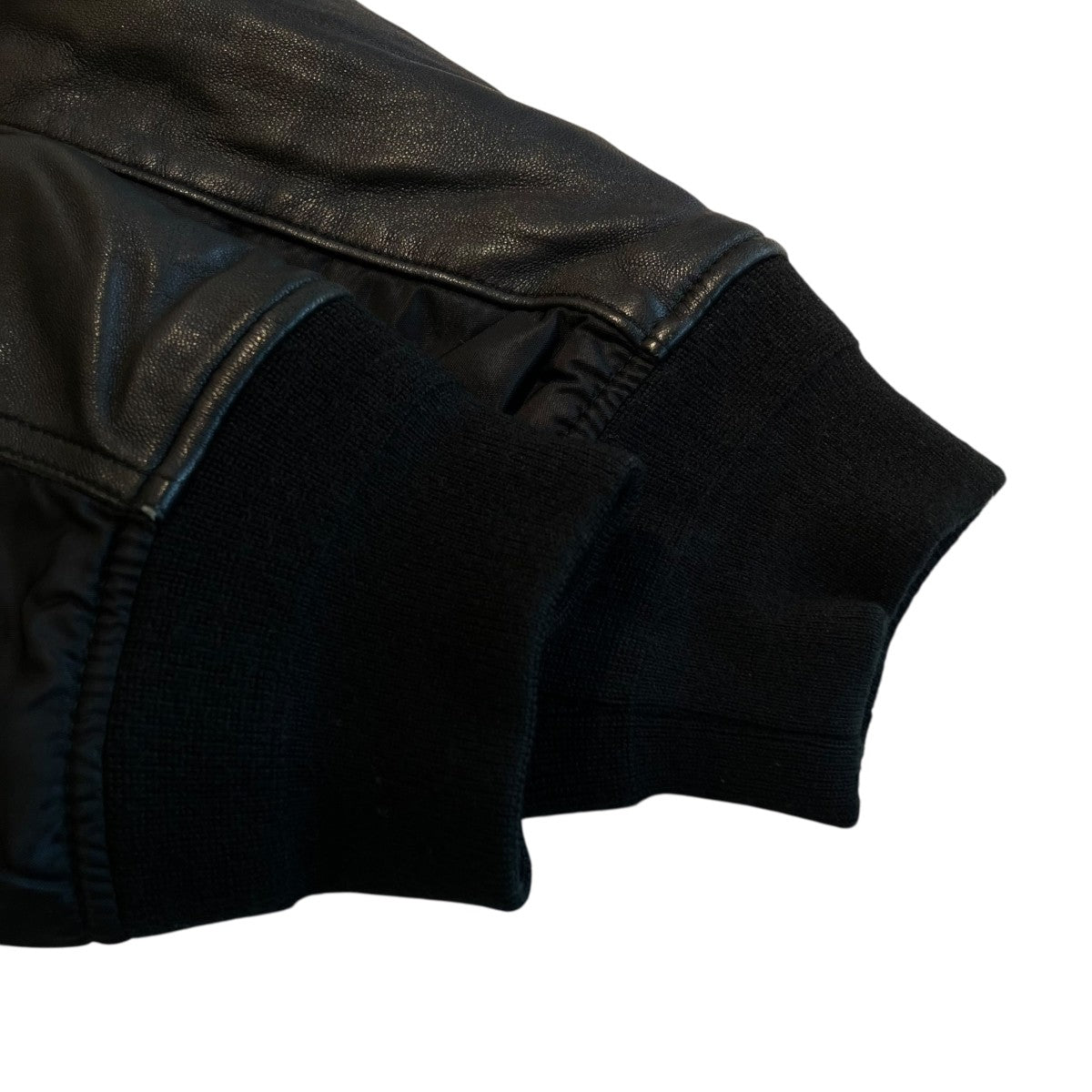 NEIGHBORHOOD SCHOTT BROS． MA-1ジャケット782-3252018 LEATHER COMBI MA-1 JACKET 古着・中古-4枚目のアイテム画像