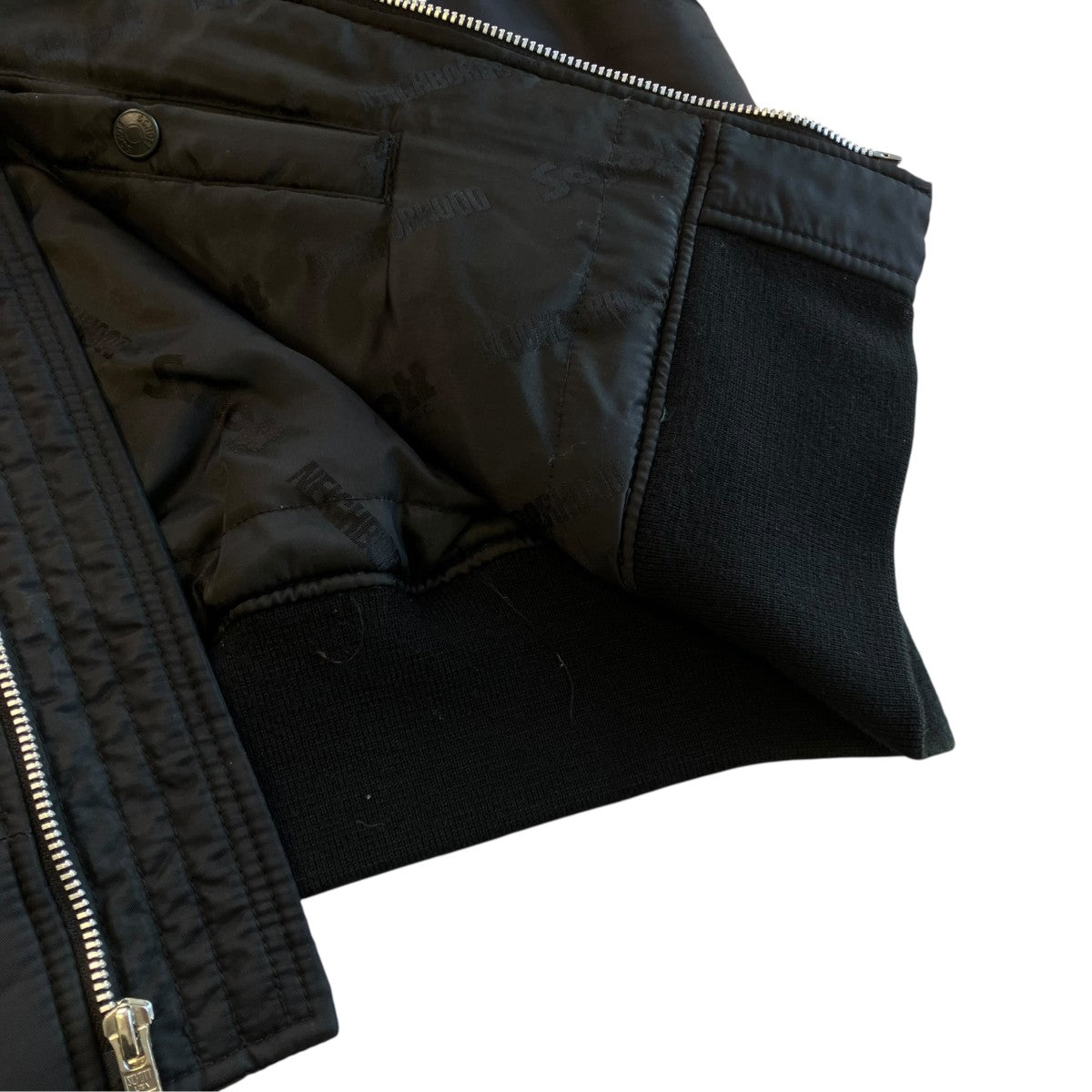 NEIGHBORHOOD SCHOTT BROS． MA-1ジャケット782-3252018 LEATHER COMBI MA-1 JACKET 古着・中古-5枚目のアイテム画像