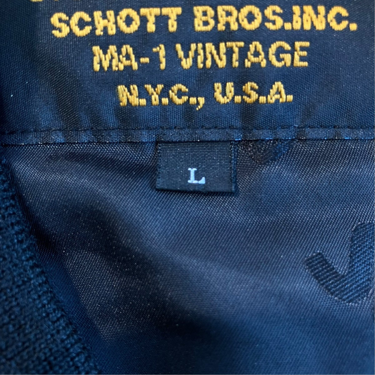NEIGHBORHOOD SCHOTT BROS． MA-1ジャケット782-3252018 LEATHER COMBI MA-1 JACKET 古着・中古-6枚目のアイテム画像