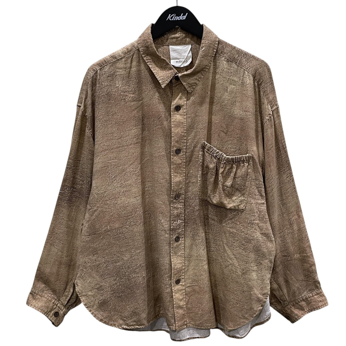 22SS ワイドシルエット長袖シャツ WRIST PATCH WIDE SHIRT リストパッチワイドシャツ RE22SS-SH03