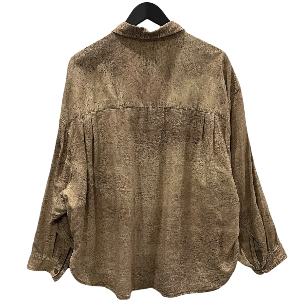 22SS ワイドシルエット長袖シャツ WRIST PATCH WIDE SHIRT リストパッチワイドシャツ RE22SS-SH03