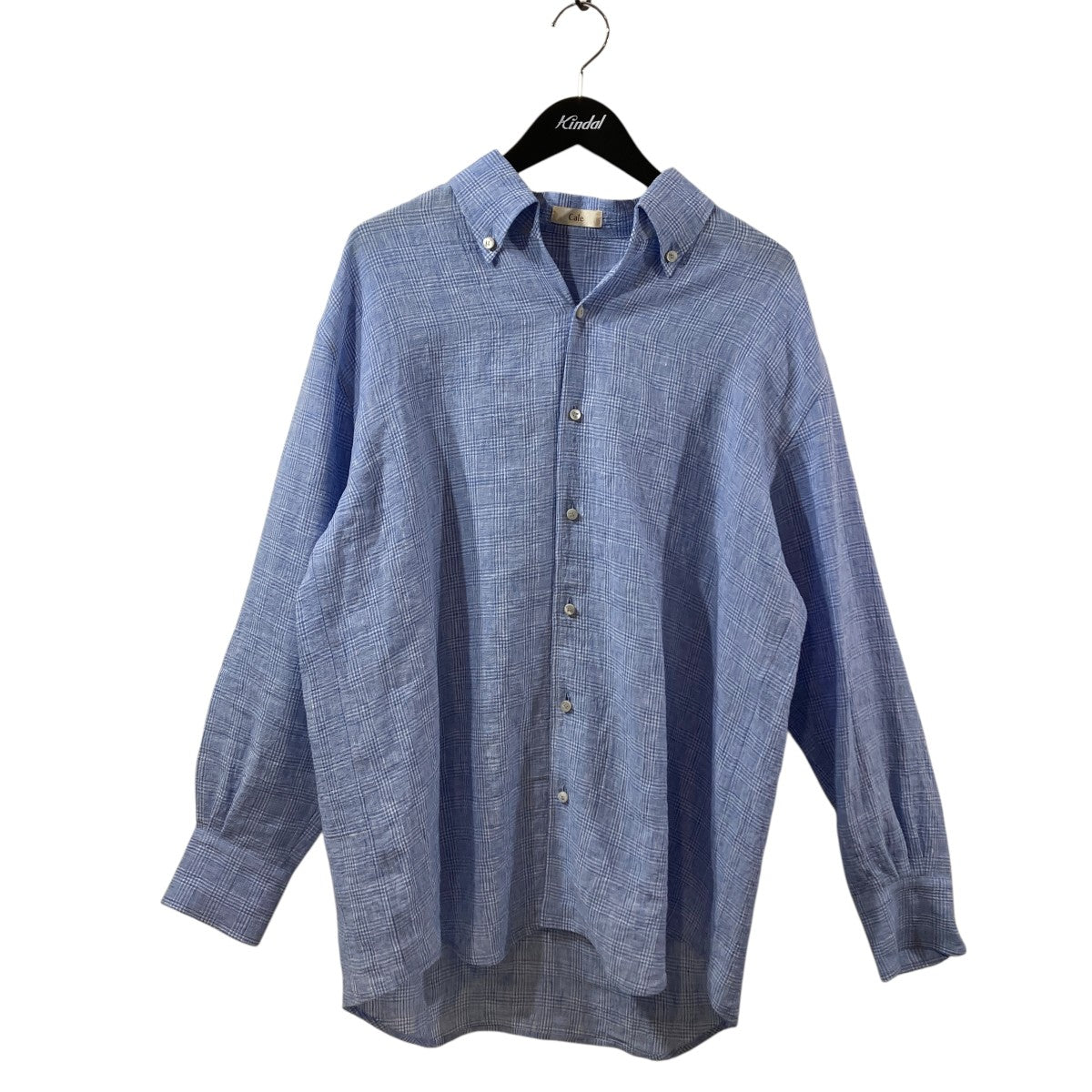 26SSwater twisted linen glen checkチェックリネンシャツC261F04B03