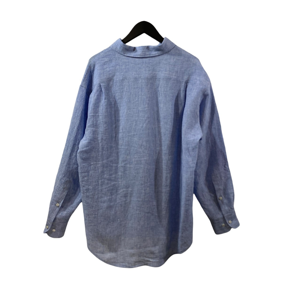 26SSwater twisted linen glen checkチェックリネンシャツC261F04B03