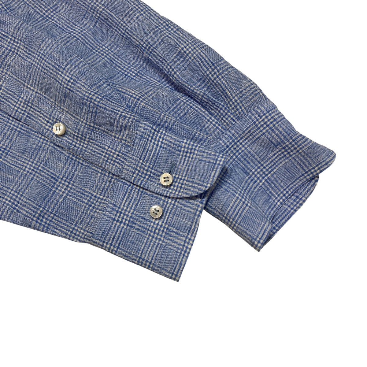 26SSwater twisted linen glen checkチェックリネンシャツC261F04B03