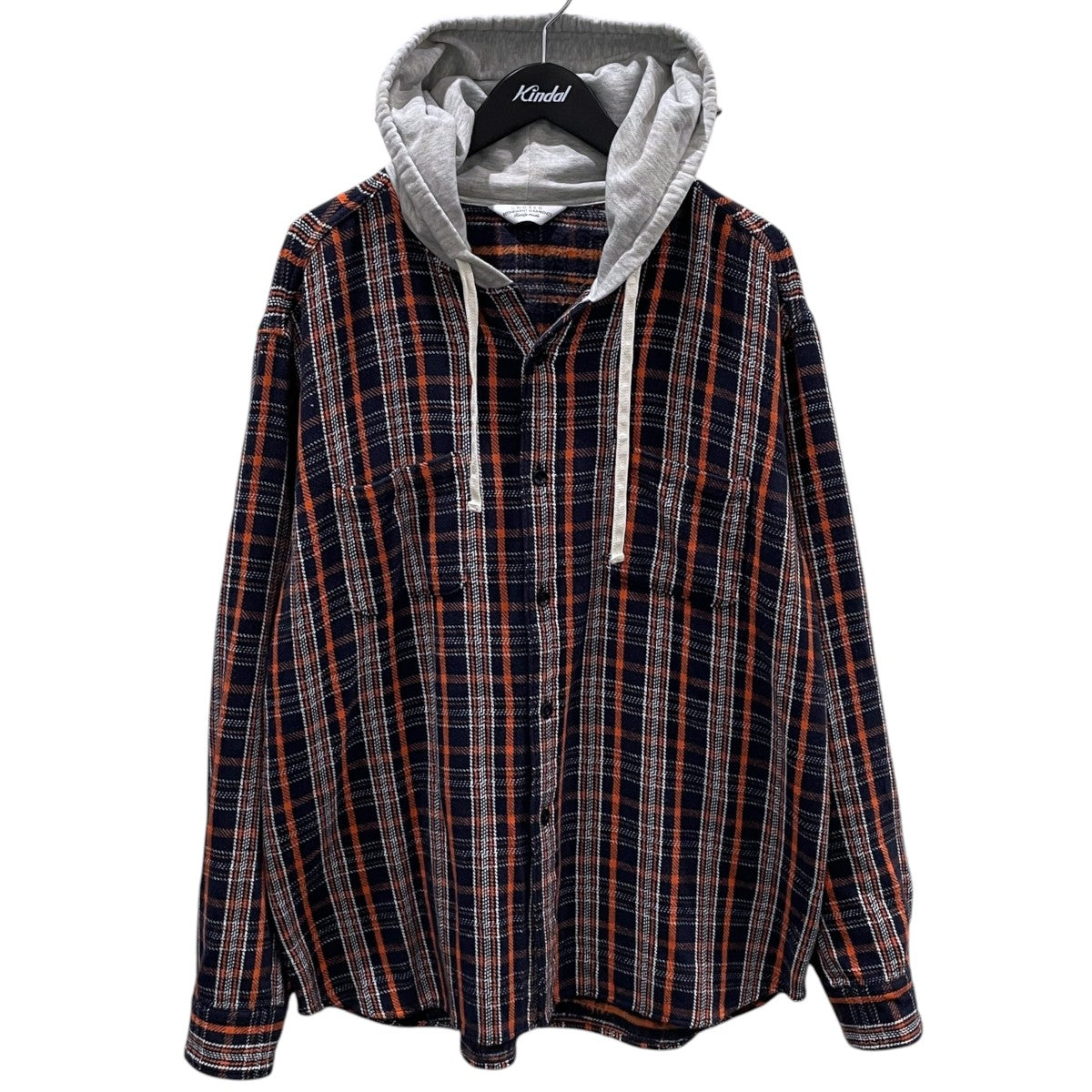 フーデッドチェックシャツ HOODED CHECK SHIRT US1855