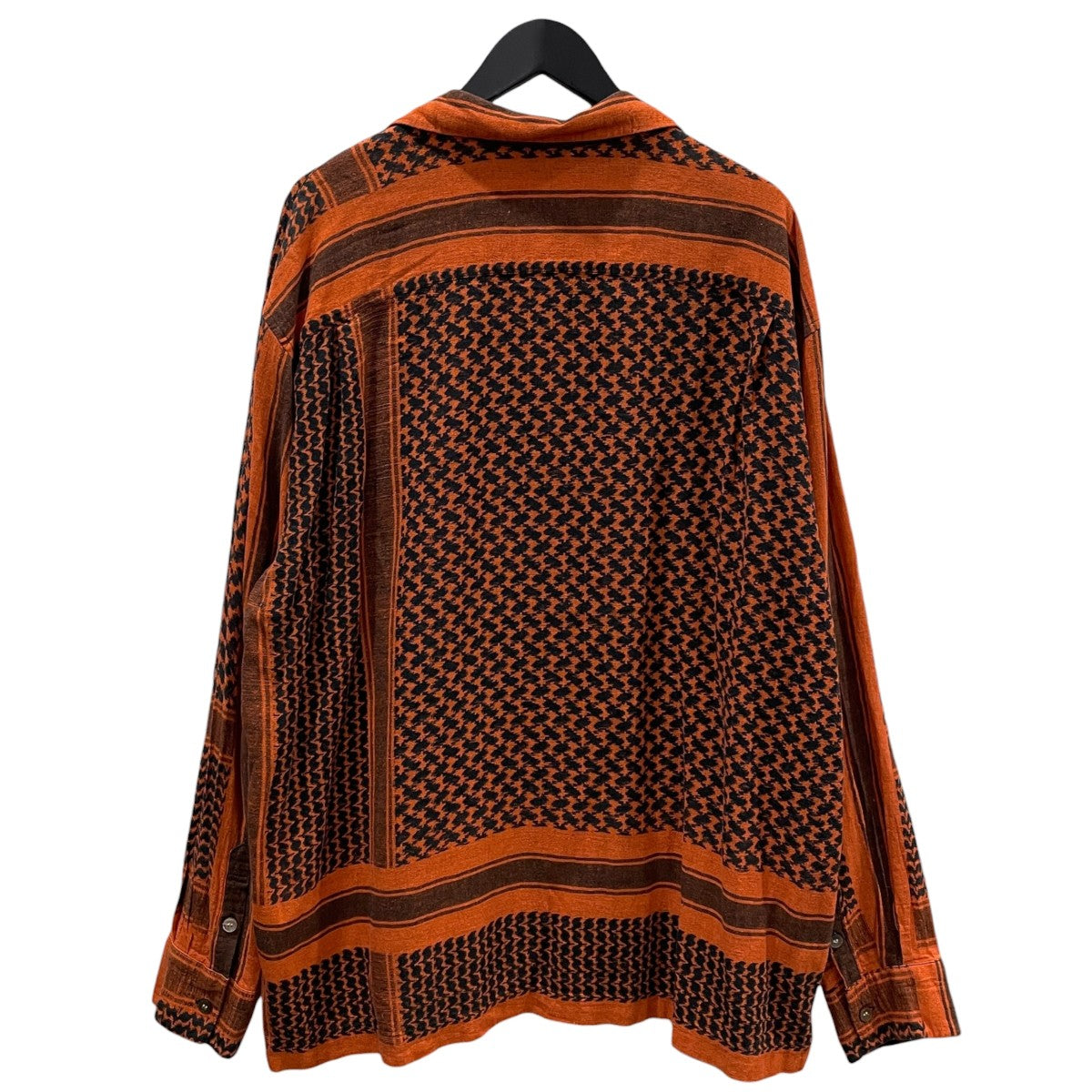 19SS オープンカラー長袖シャツ LONG SLEEVE AFGHAN PRINT SHIRT ロングスリーブ アフガンプリントシャツ US1621