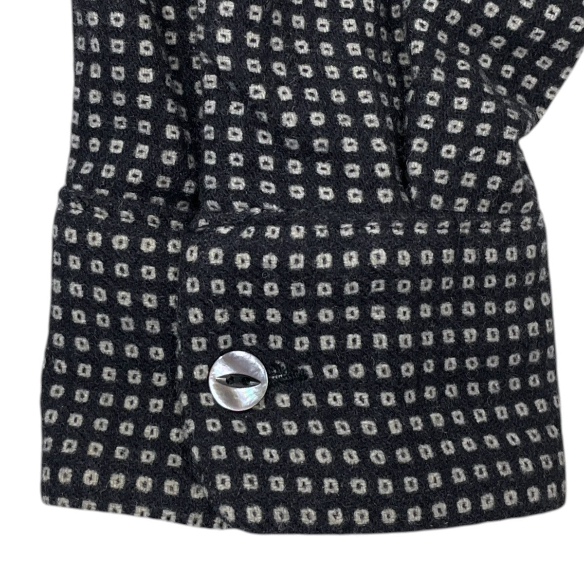 層がr亜オープンカラーシャツ C．O．B． Classic Shirt - W／N Melton ／ Pt． シーオービー クラシックシャツ ウールナイロン メルトンプリント HM110