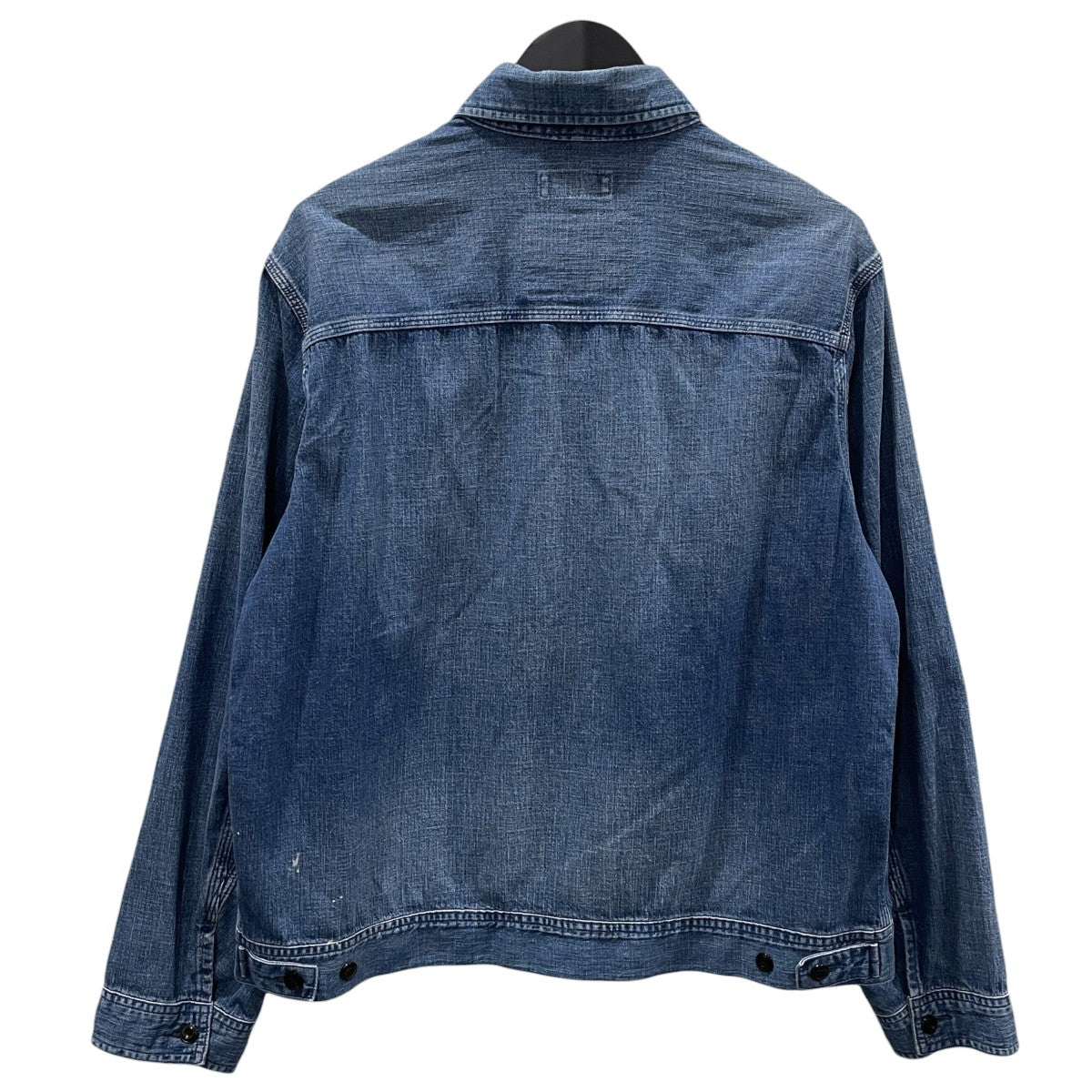 23SS ペイント加工ジップアップデニムジャケット One Wash Denim Blouson ワンウォッシュ デニムブルゾン 3720400005