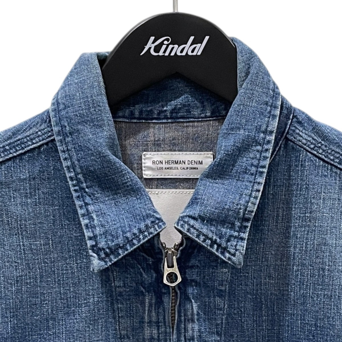 23SS ペイント加工ジップアップデニムジャケット One Wash Denim Blouson ワンウォッシュ デニムブルゾン 3720400005