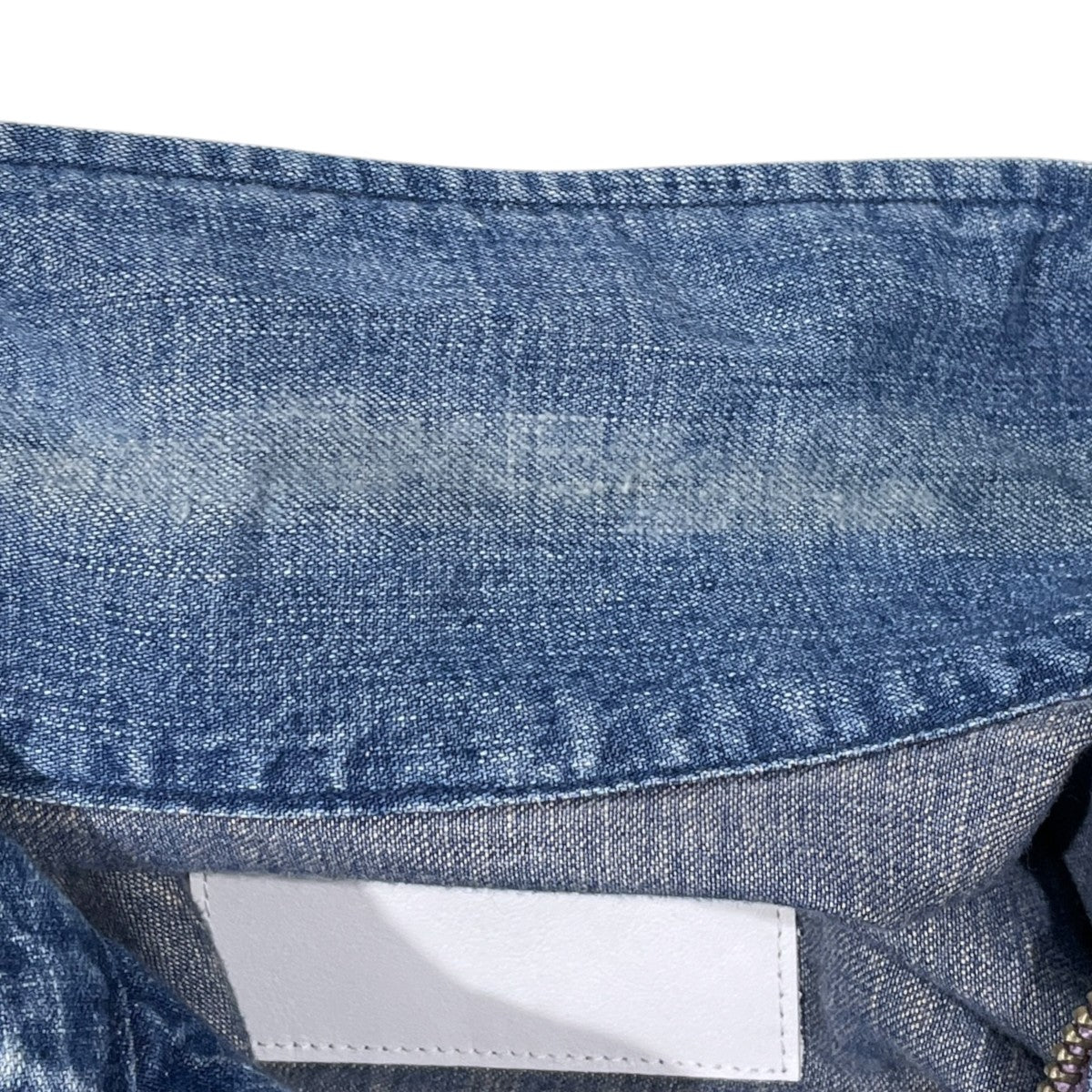 23SS ペイント加工ジップアップデニムジャケット One Wash Denim Blouson ワンウォッシュ デニムブルゾン 3720400005