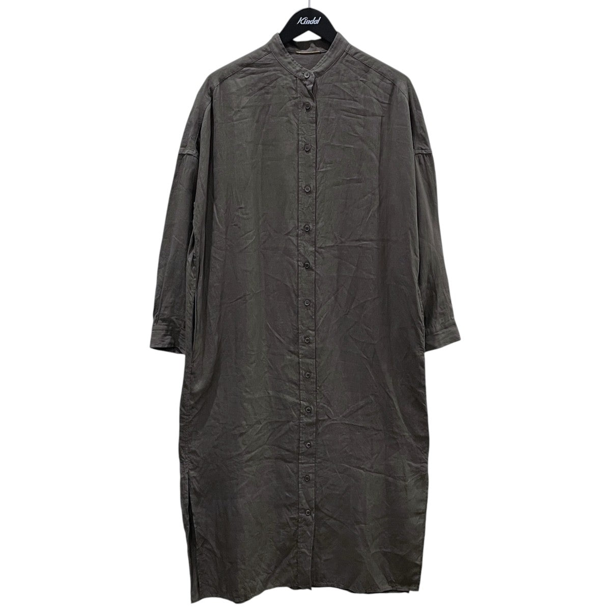 26SS バンドカラーリネンロングシャツワンピース Linen ワンピース 26040500701010
