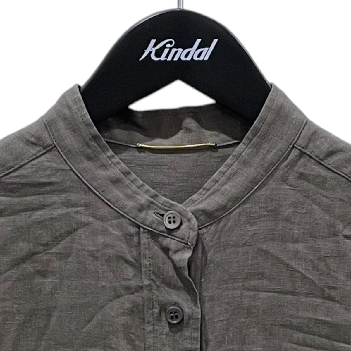 26SS バンドカラーリネンロングシャツワンピース Linen ワンピース 26040500701010