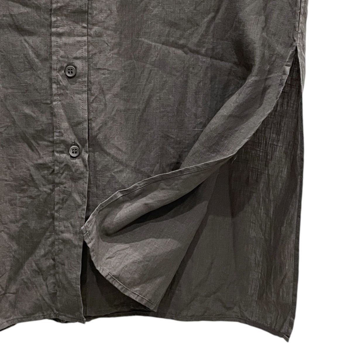 26SS バンドカラーリネンロングシャツワンピース Linen ワンピース 26040500701010