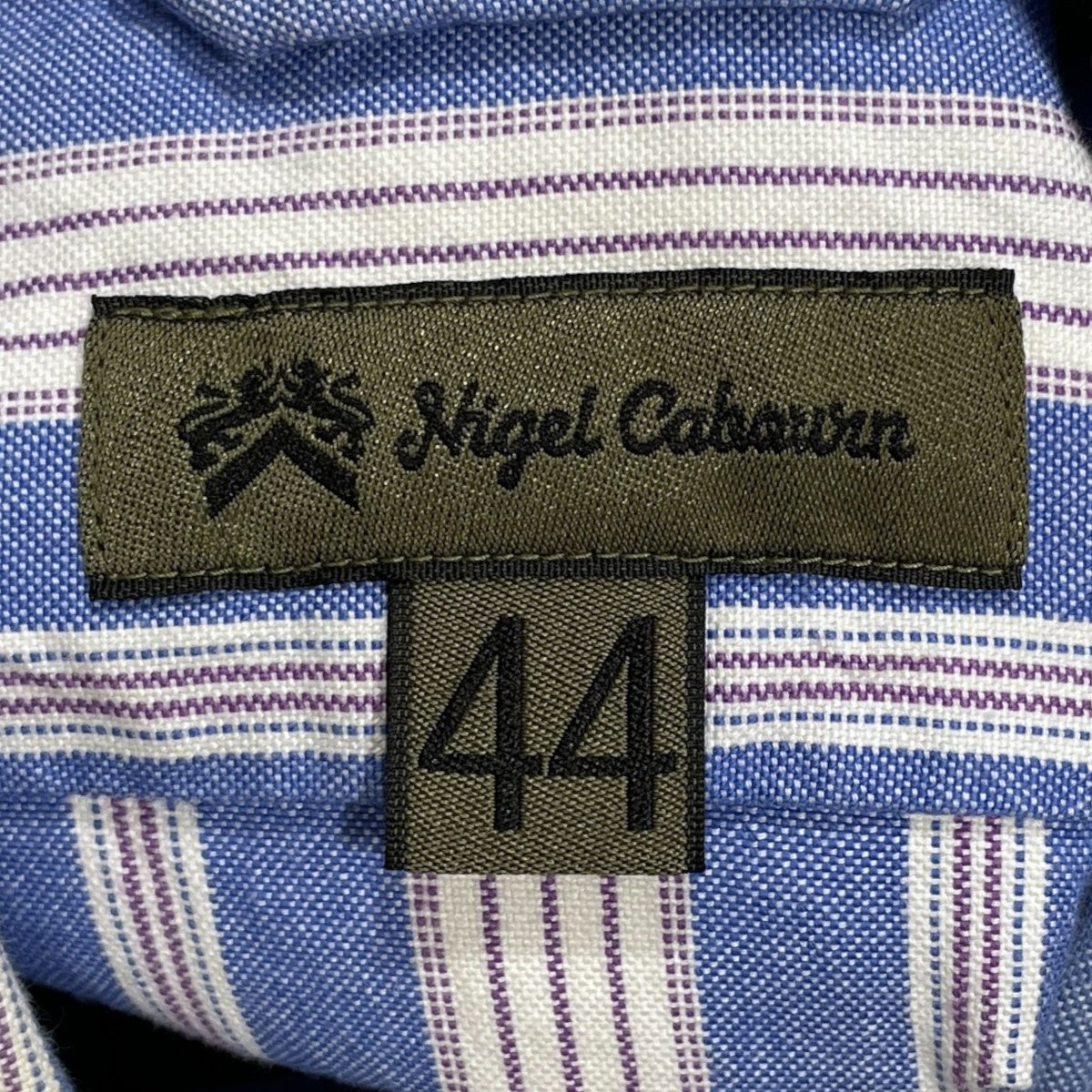 ストライプ柄シャツ BRITISH OFFICERS SHIRT OX ブリティッシュ オフィサーズ シャツ オックス 80350010003