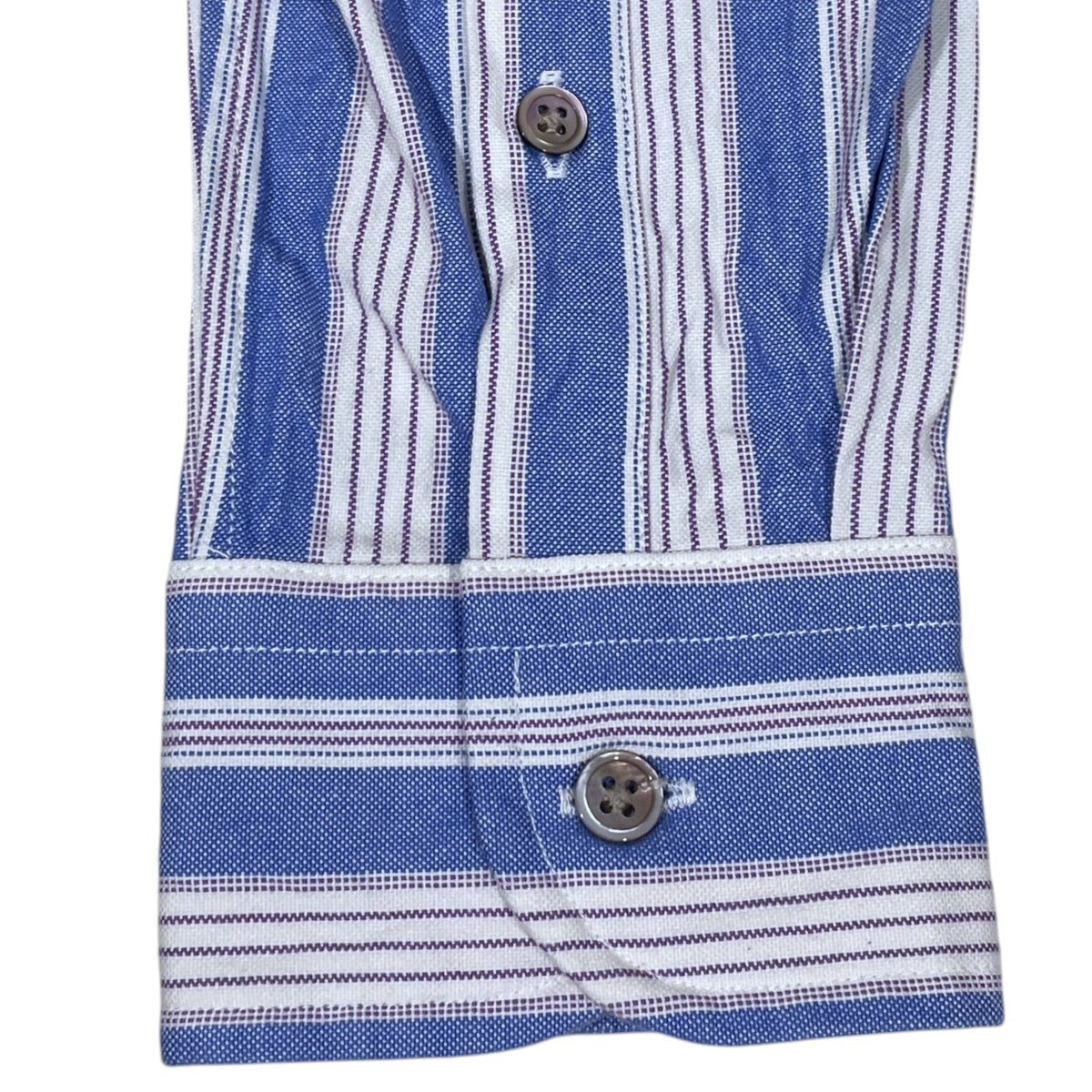 ストライプ柄シャツ BRITISH OFFICERS SHIRT OX ブリティッシュ オフィサーズ シャツ オックス 80350010003