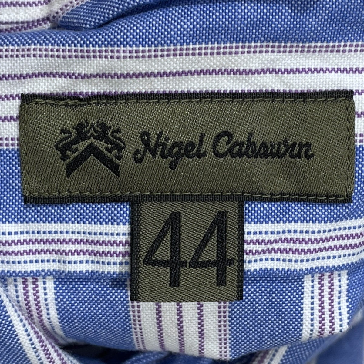 ストライプ柄シャツ BRITISH OFFICERS SHIRT OX ブリティッシュ オフィサーズ シャツ オックス 80350010003