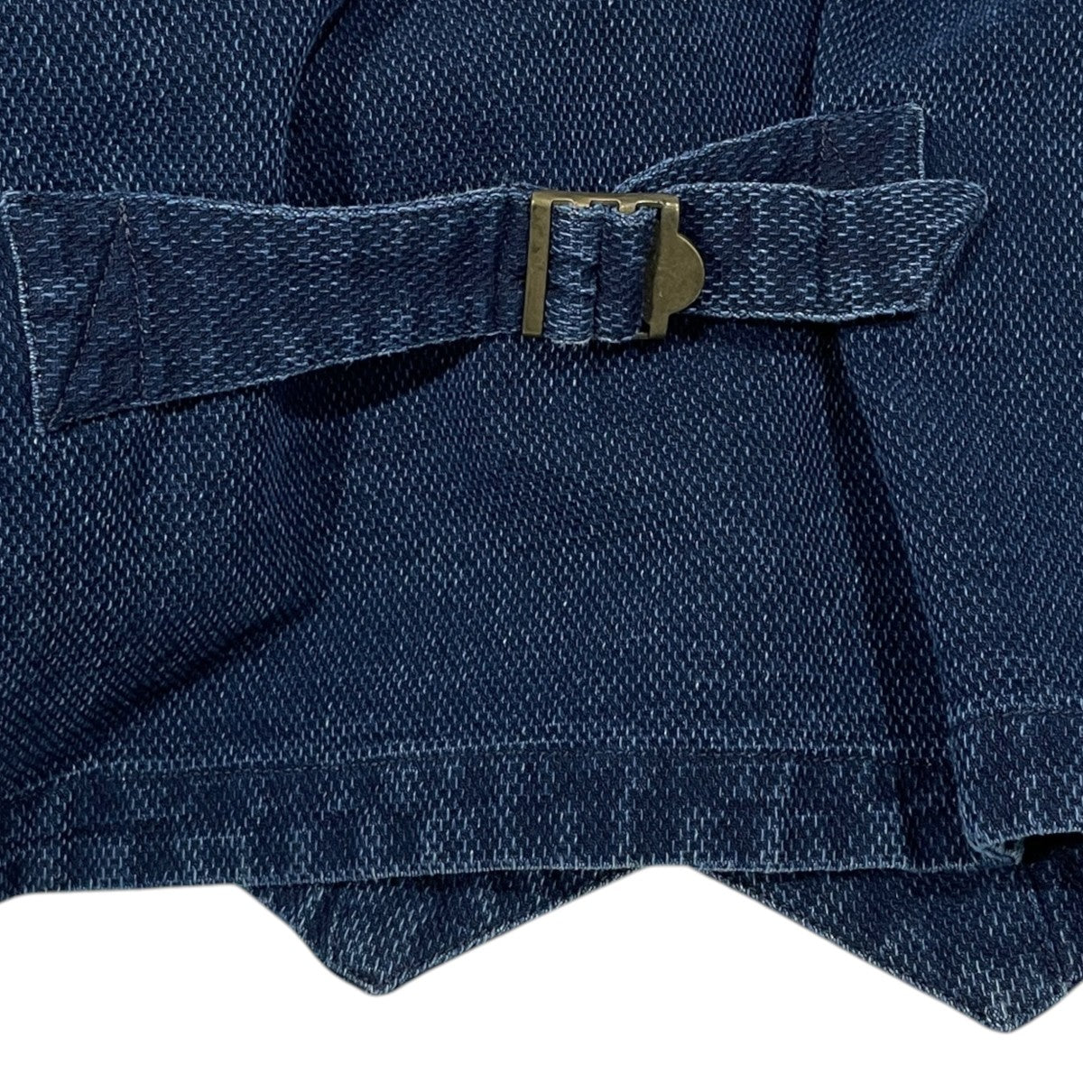 インディゴ染め刺し子ワークベスト Marcy Waistcoat マーシー ウエストコート