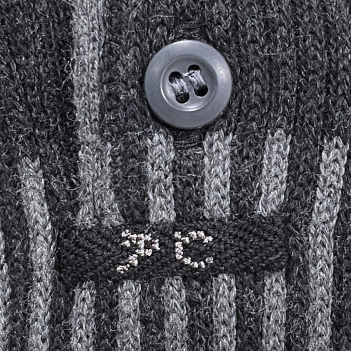 ボーダー柄ヘンリーネックニットセーター BORDER KNIT HENLEY NECK ボーダーニットヘンリーネック