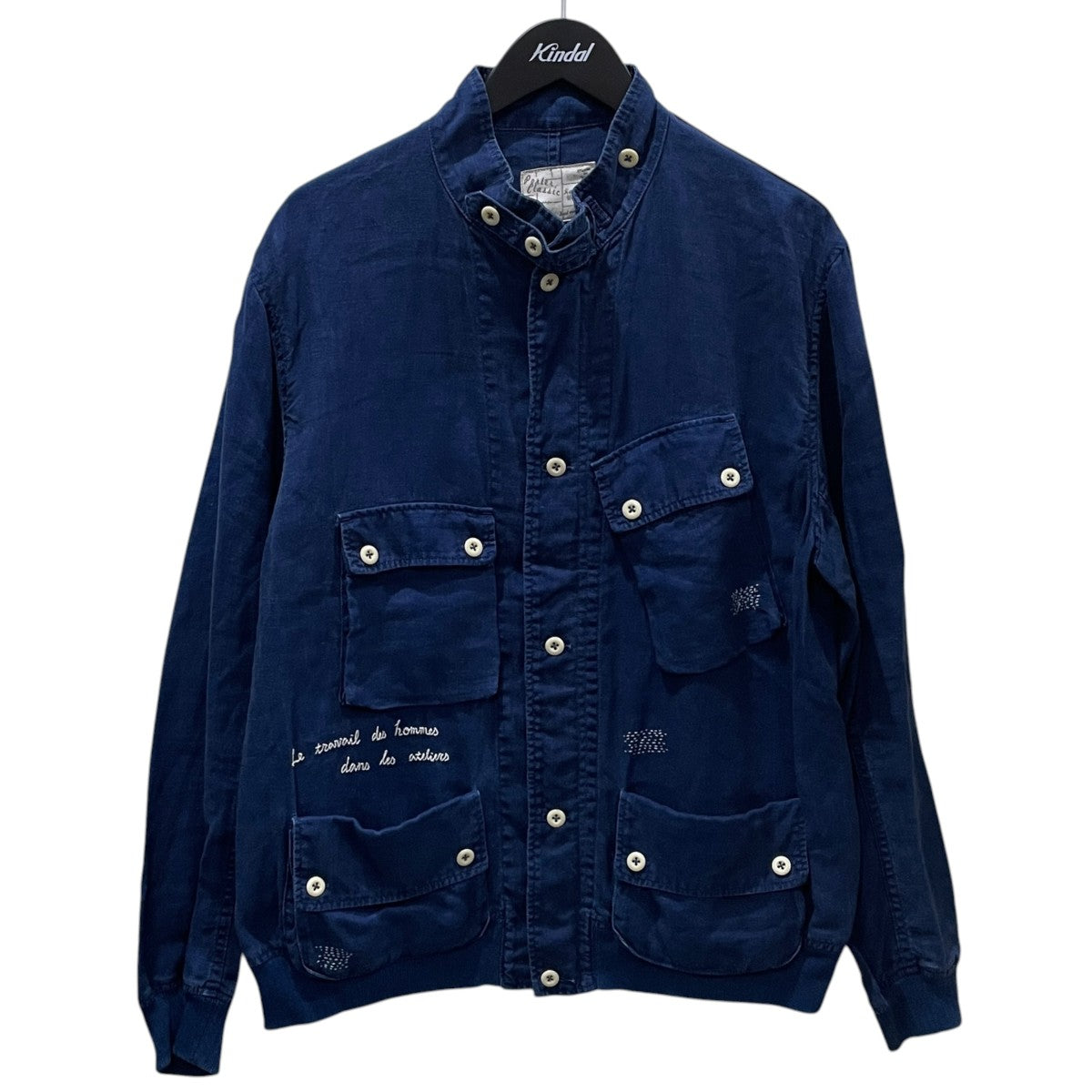 ハンドワークリネンバイカージャケット HAND WORK LINEN BIKER JACKET